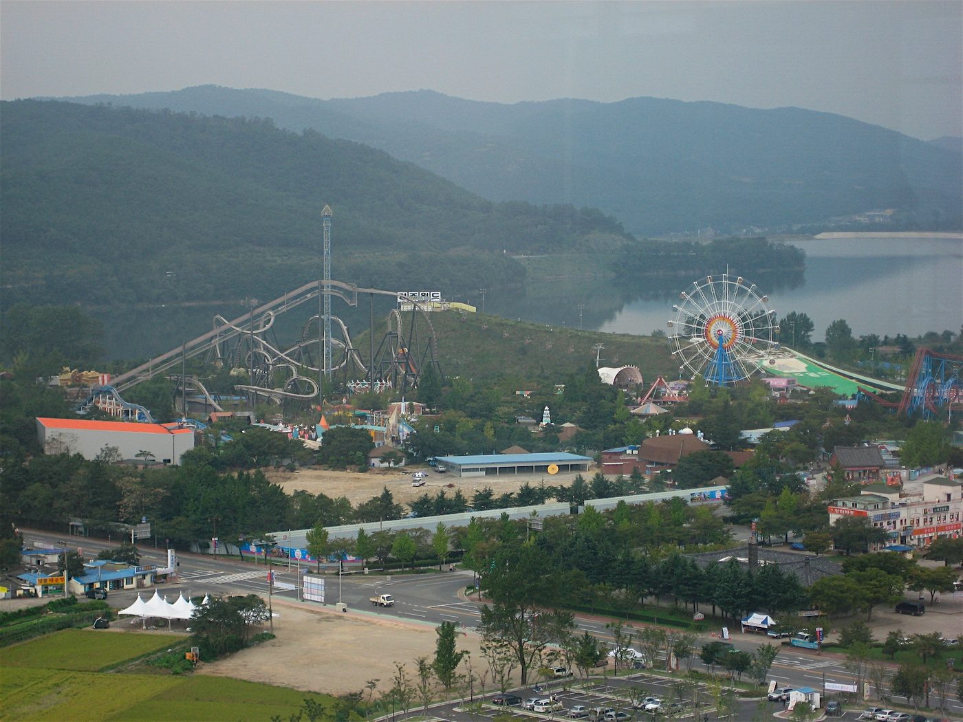 Bomun Lake Resort area in Gyeongju with hotels and walking paths