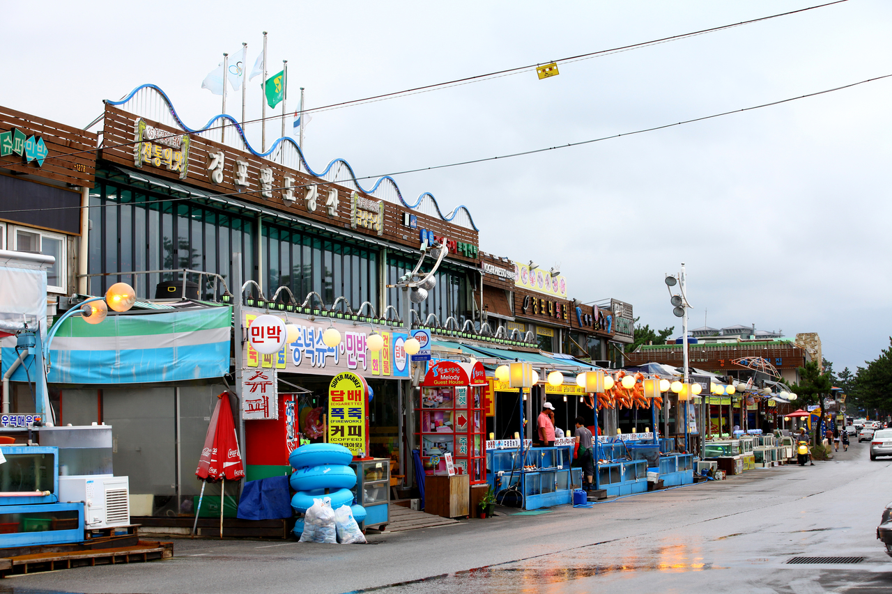 Gyeongpo Beach — wide sandy shoreline with shallow water, safe for families