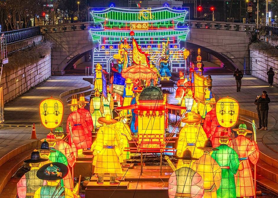 Traditional Korean lanterns at Seoul Lantern Festival